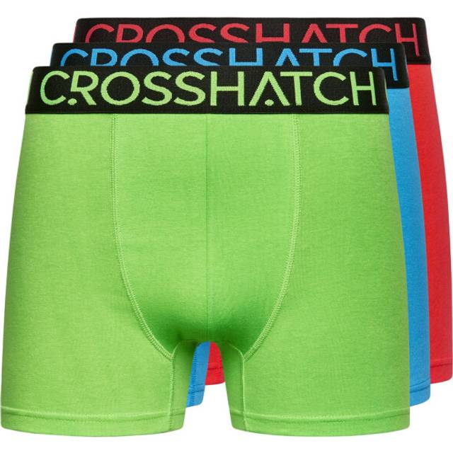 (XL, Green/Red) Duck and Cover Mens Highlighter Boxer Shorts (Pack of 3)