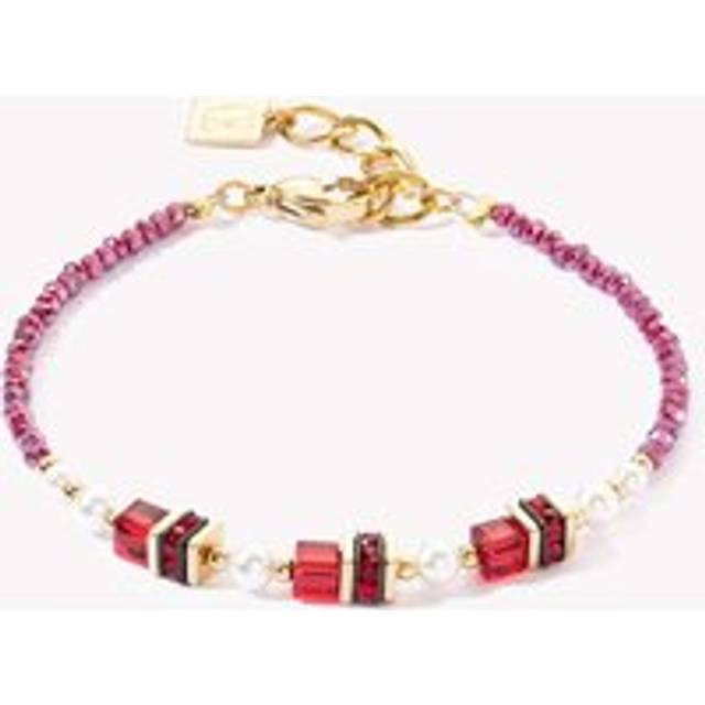 Coeur De Lion Elegance Crystals Bracelet Gold Plated Red For Women - gold/red/silver