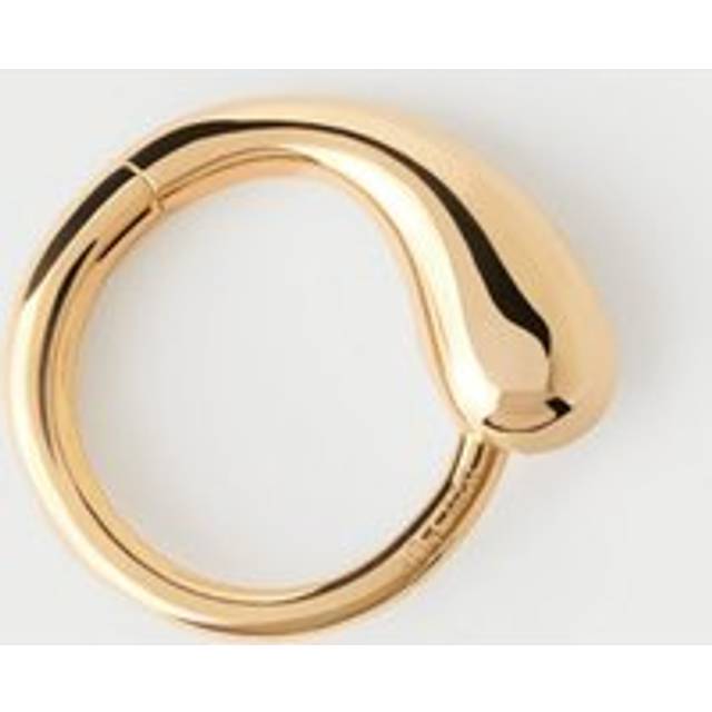 PDPAOLA Gold Plated Loop Single Hoop Earring For Women - gold