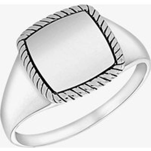 Silver Square Twist Edge Signet Ring 8.81.0469 U