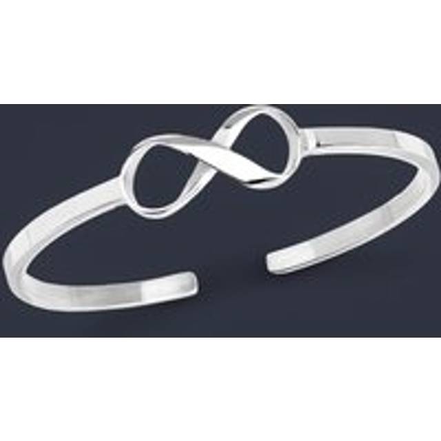John Greed Portrait Muse Silver Infinity Cuff Bangle For Women - silver