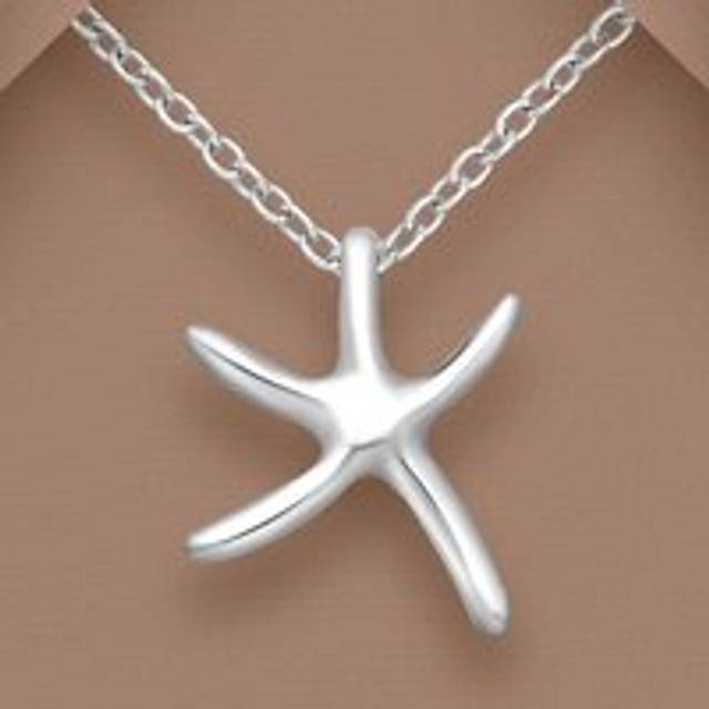 John Greed Tempest Cove Silver Starfish Necklace For Women - blue/silver