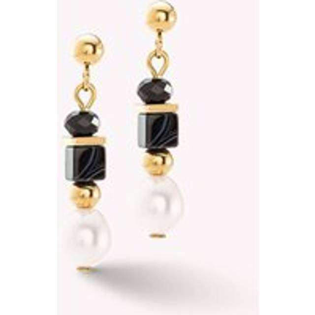 COEUR DE LION Pearls & Onyx Ohrringe gold
