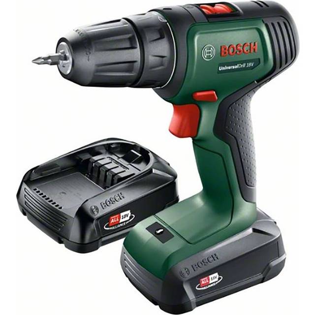 Bosch sladdlös skruvdragare UniversalDrill 18V (2 batterier, 18 volt-system, i fodral)