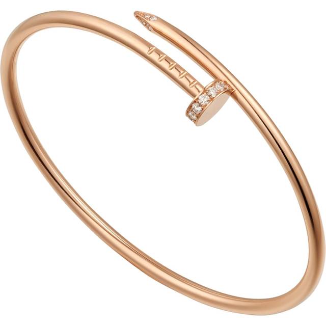 Cartier Womens Rose Gold Juste Un Clou Small 18ct and 0.18ct Brilliant-cut Diamond Bangle 16cm - ROSE GOLD