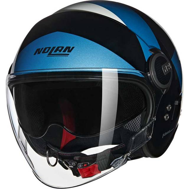 Nolan N21 Visor Open Face Helmet Black-Blue-Silver XL (XL)