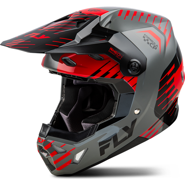 Fly Racing Crosshjelm Formula CP Slice - Grå/Rød/Sort