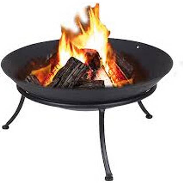 Cast Iron Fire Bowl Traditional Log Fire Pit Outdoor Heating Camp Site