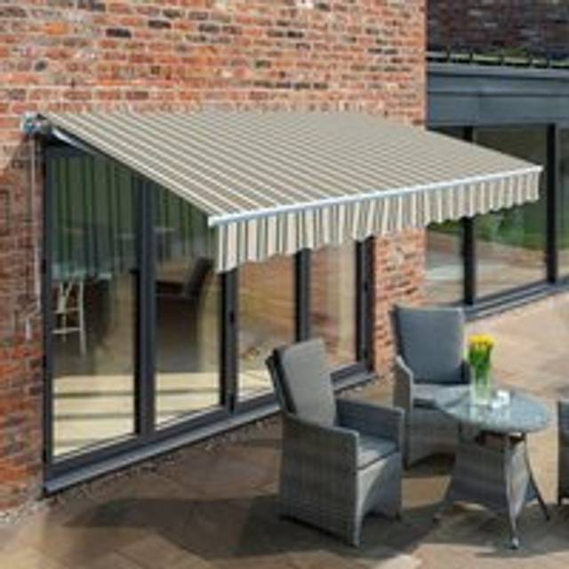 Electric Retractable Patio Awning Sun Canopy 3.0m x 2.5m - Multi - One Size