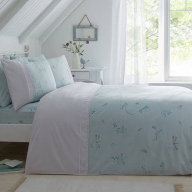Decorative Fifi Duvet Cover Set - Duck Egg - Single - Dreams & Drapes Decorative