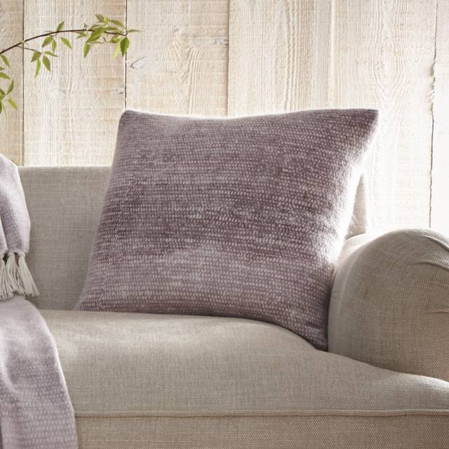Fiarmont Striped Square Throw Cushion Cover - Mauve