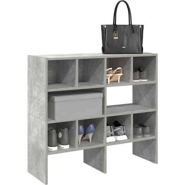 vidaXL Shoe Racks 2 pcs Stackable Concrete Grey 89.5x30x40 cm