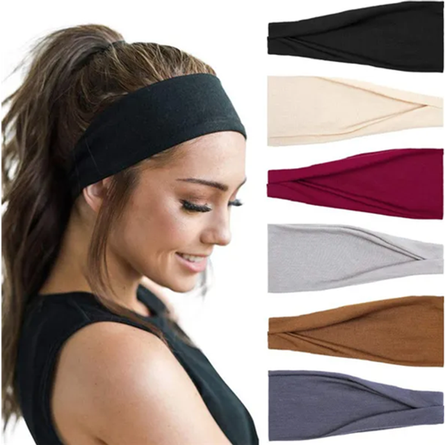 6 Pcs Headbands Workout Yoga Exercise Sports Running  Hair Bands