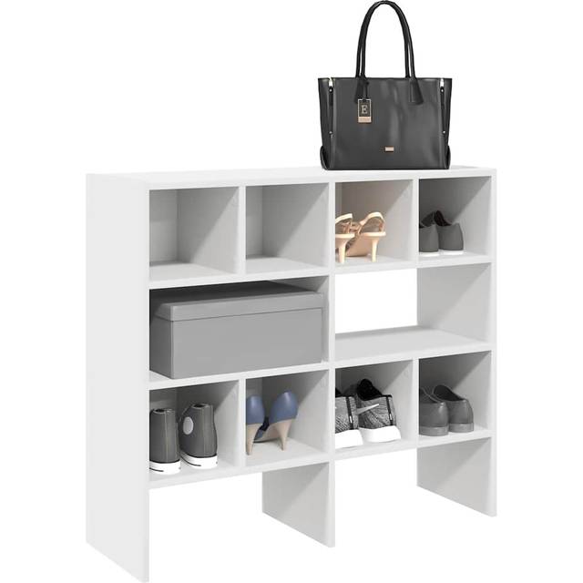 vidaXL Shoe Racks 2 pcs Stackable White 89.5x30x40 cm