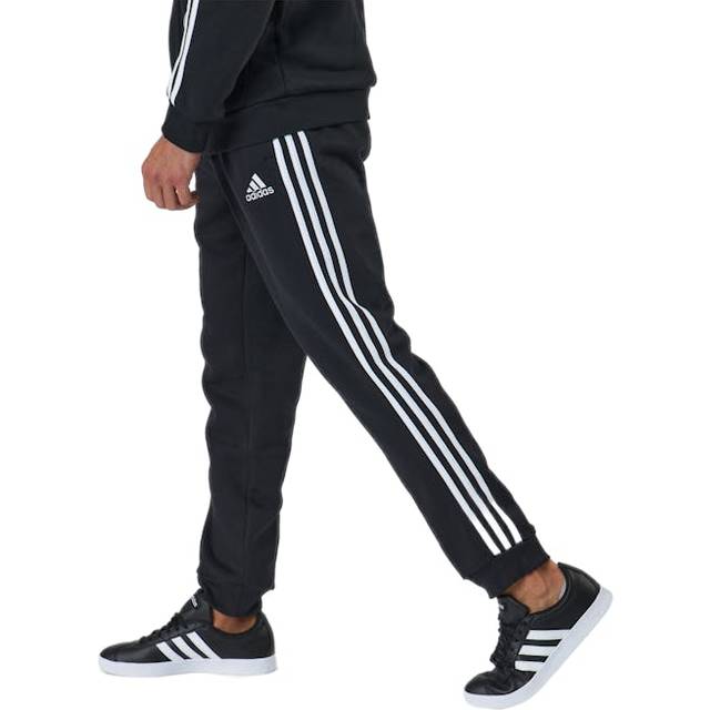 Adidas Mens Essentials Fleece Tapered Cuff 3-Stripes Pant Size: Extra Large, Colour: Long