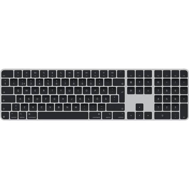 Apple Magic Keyboard med Touch ID och numerisk del för Mac-modeller med Apple Silicon – svenskt – svarta tangenter ​​​​​​​