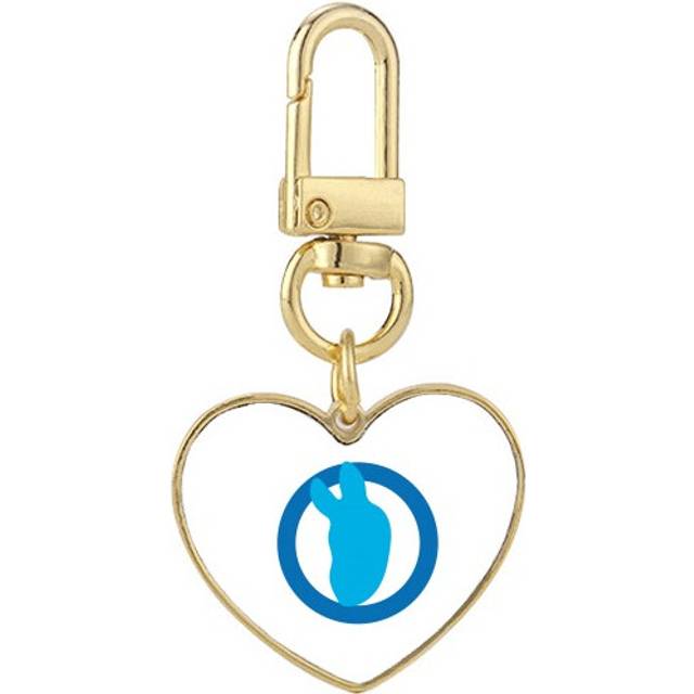America Politics Brief Joe Profile Sketch Gold Heart Keychain Metal Keyring Holder