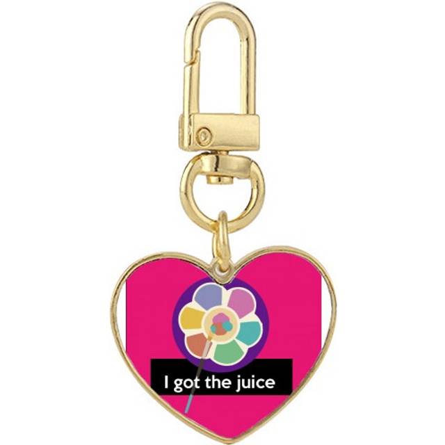 Hip Hop Music Life Is Real And Colorful Gold Heart Keychain Metal Keyring Holder