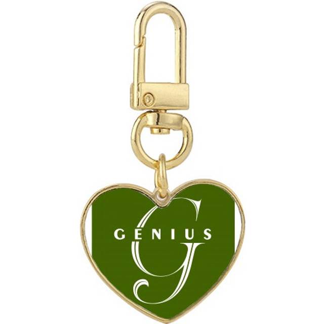Game Glass  Letters Art Deco  Fashion Gold Heart Keychain Metal Keyring Holder