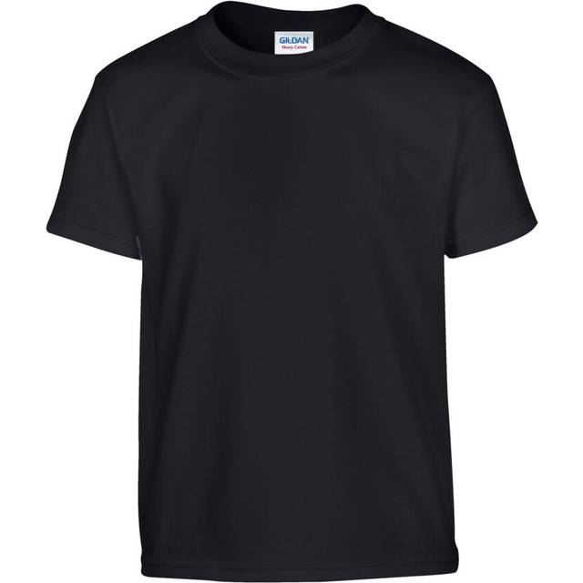 (9-11 Years, Black) Gildan Childrens/Kids Plain Cotton Heavy T-Shirt