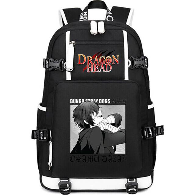 Bungo Stray Dogs USB Backpack Student School Bag Kids Teens Travel Shoulder Bags-as the picture-