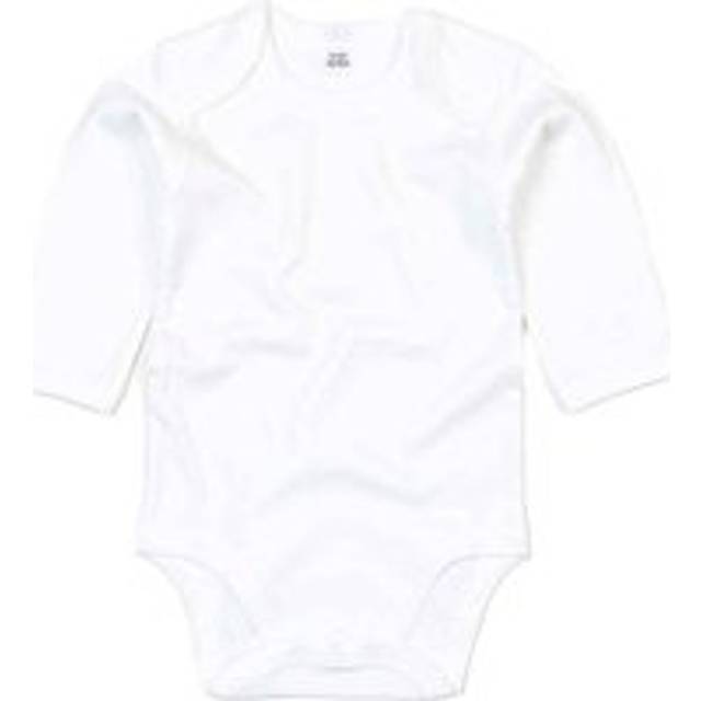 Organic Long-Sleeved Bodysuit - White - 3-6 m