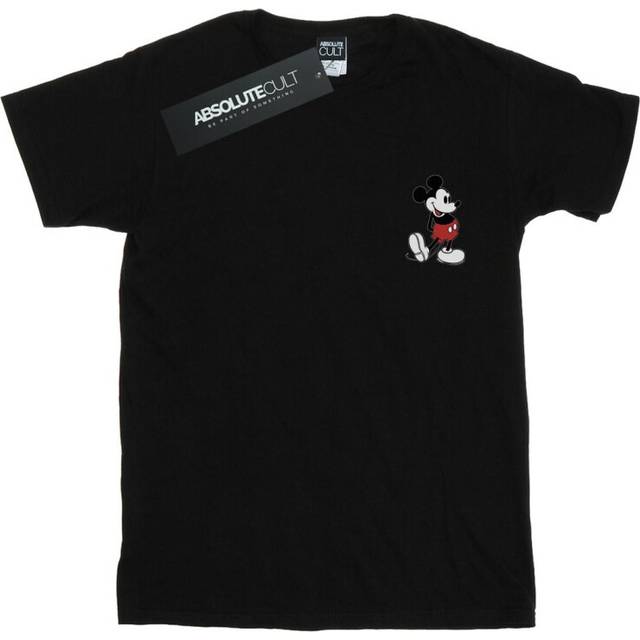 Disney Boys Mickey Mouse Kickin Retro Chest T-Shirt (Black) Cotton - Size 9-11Y