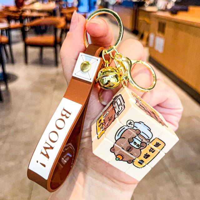 (Love Work) Keychain Capybara Adorable Unique Acrylic Accessory Ideal For Birthdays And Holidays