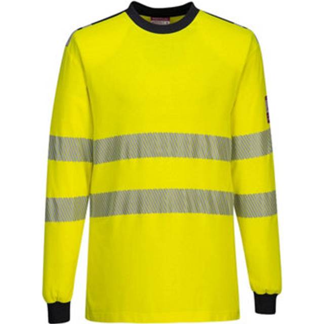 Portwest WX3 Flame Resistant Hi-Vis T-Shirt FR701 Yellow/Navy 2XL Colo