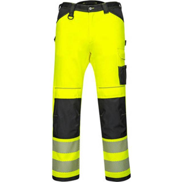 Portwest PW3 Hi-Vis Women&apos;s Stretch Work Trouser PW385 Yellow/Bla