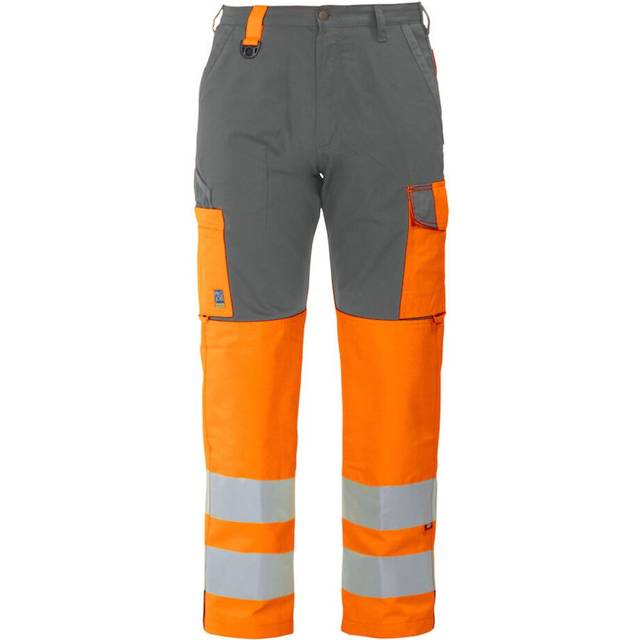 (31R, Orange/Grey) Projob Mens High-Vis Cargo Trousers