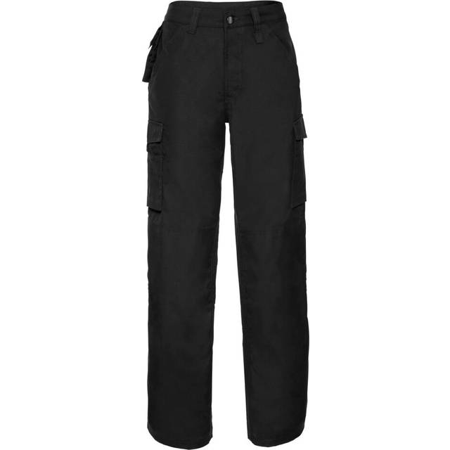(32R, Black) Russell Mens Heavy Duty Work Trousers
