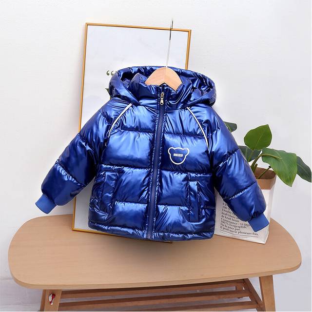 (Royal Blue, 5-6Years) Baby Kids Boy Girls Winter Jacket Hooded Coat Warm