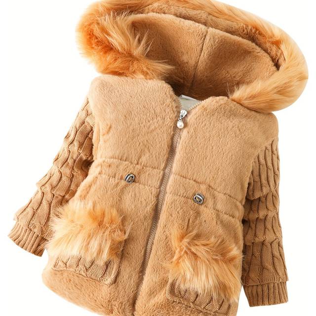 (Camel, 5Y) Baby Girls Winter Autumn Little Kids Toddler Warm Jacket Coat