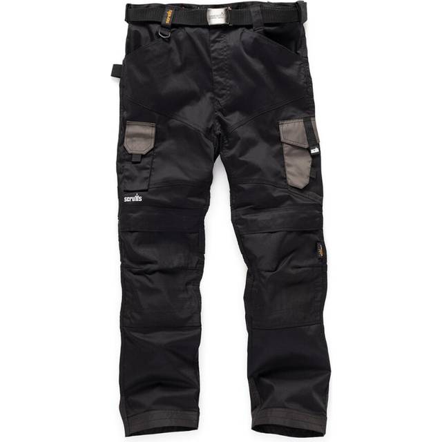 (36L, Black) Scruffs Mens Pro Flex Work Trousers