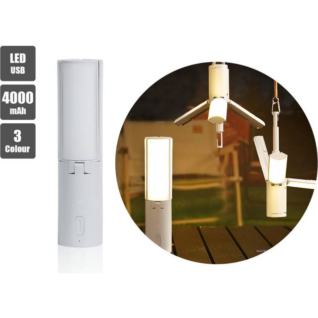 Collapsible LED Camping Lights Flashlight Torch 3 Colour Camping Lighting Lantern Rechargeable Outdoor Hanging Tent Lights