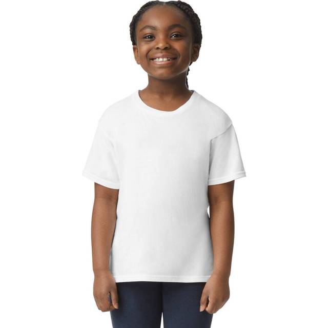 (5-6 Years, White) Gildan Childrens/Kids Plain T-Shirt