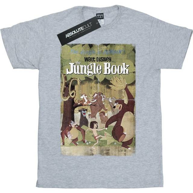 (12-13 Years, Sports Grey) Disney Boys The Jungle Book Retro Poster T-Shirt