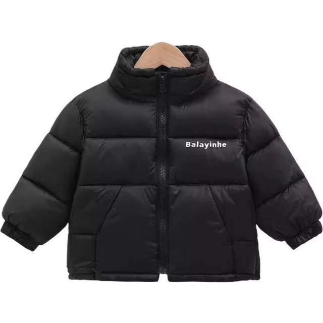 (Black, 6-7Years) Kids Boys Girls Coat Parka Jacket Outwear frock UK