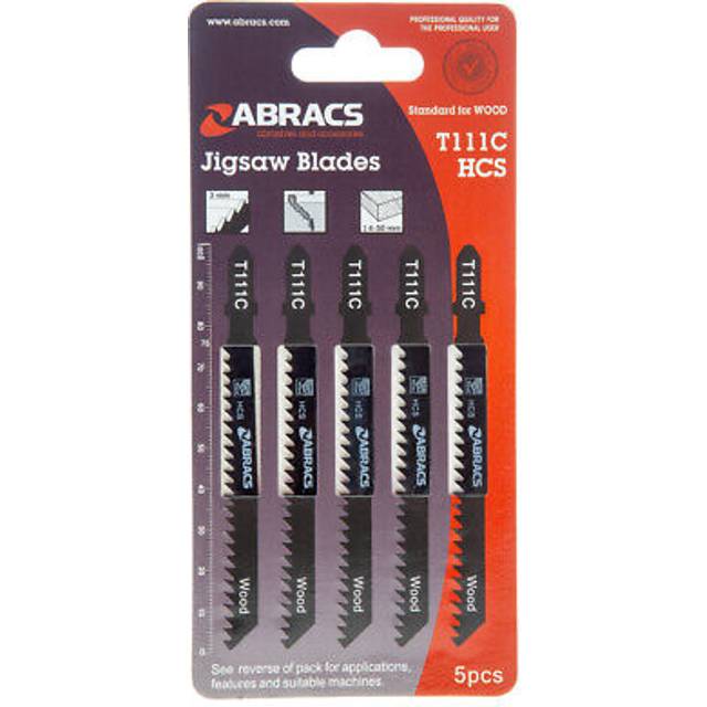 Abracs T111C Jigsaw Blades for Wood (5 Pack)