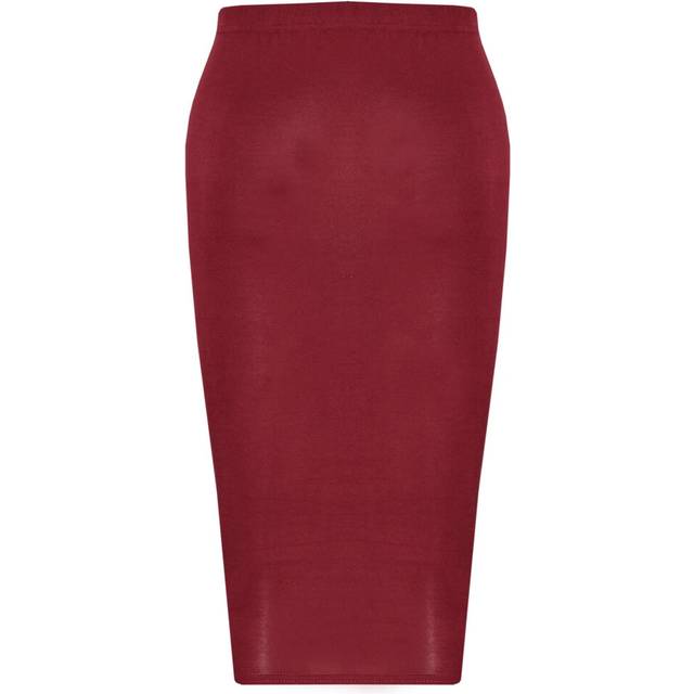 (9-10 Years, Wine) Kids Girls Maxi Skirt School Dance Party Fashion Plain Pencil Skirts 5-13 Years