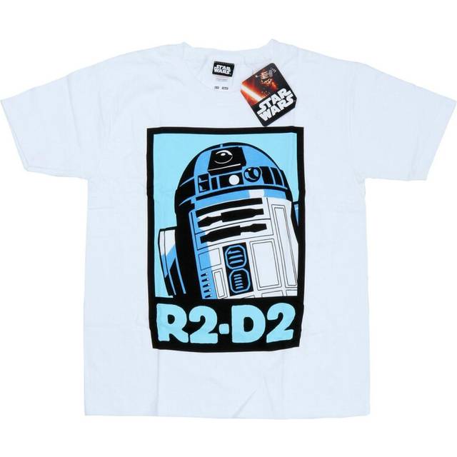 Star Wars Boys R2-D2 affisch T-shirt 9-11 Years vit