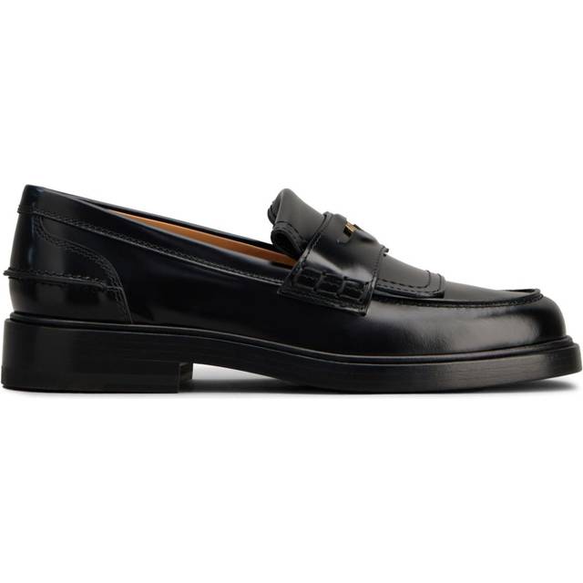 Tod's - logo-plaque leather loafers - women - CALFSKIN/CALFSKIN/CALFSKIN - 41 - Black