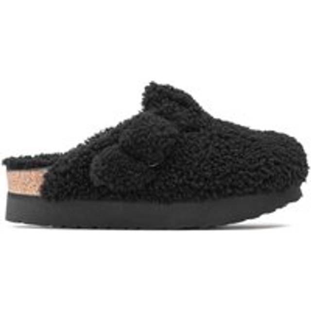 Women's clogs Birkenstock Boston Big Buckle Platform Fur - Noir