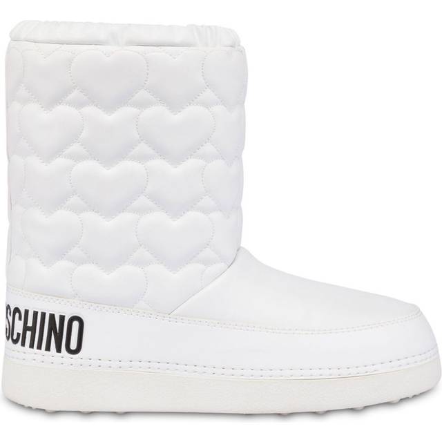 Love Moschino - heart-motif quilted boots - women - PVC - 40 - White