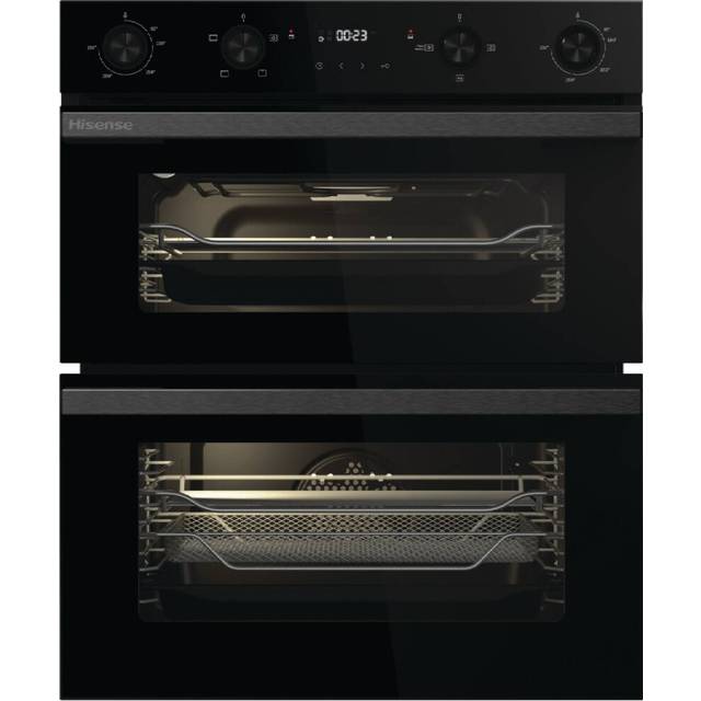 HISENSE Hi6 54/38L BUD714221ADBG Electric Built-under Double Oven - Black, Black