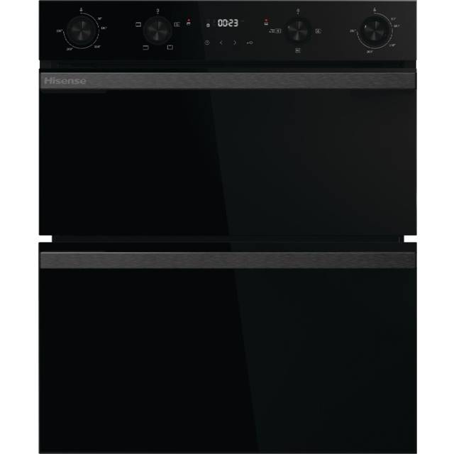 HISENSE Hi6 54/38L BUD714221CDBG Electric Built-under Double Oven - Black, Black