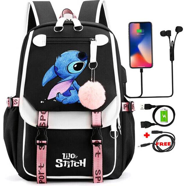 3Pcs/Set Lilo and Stitch unisex Backpack Bookbag Rucksack Bagpack Schoolbag