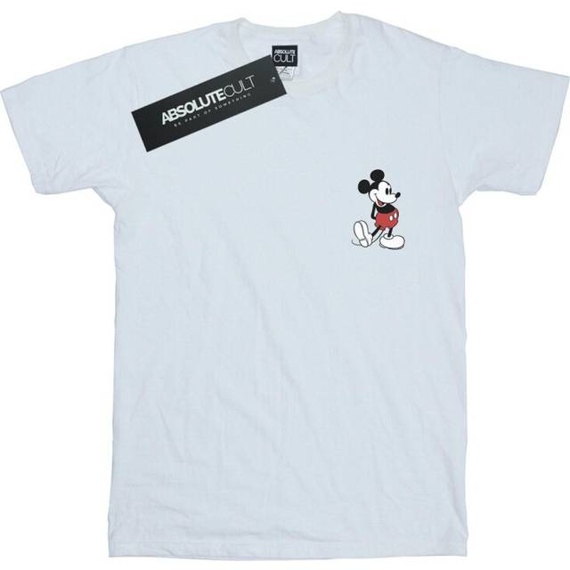 (9-11 Years, White) Disney Boys Mickey Mouse Kickin Retro Chest T-Shirt