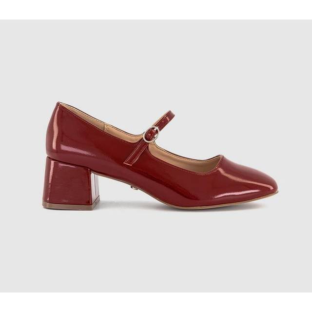 OFFICE Womens Martini One Strap Mary Jane Heels Red, 4
